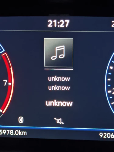 My car radio player is indicating 'unknown'